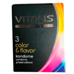 Condones Vitalis Color & Flavor Caja x 3