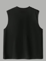 Camiseta Oversize Sin Mangas 100% Algodón – Diseño Código de Barras Arcoíris - Imagen 2