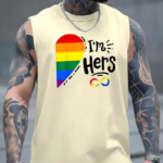 Camiseta Esqueleto para Hombre con Estampado de Pareja Lgbtq+ "I'm Hers"