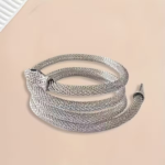 Collar Serpiente con Cristales Brillantes Joya Elegante y Ajustable para Mujer - Imagen 3