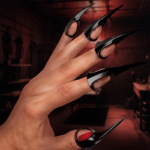 Set De 5 Extensiones Para Uñas Tipo Garra Negra Cosplay - Imagen 3