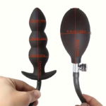 Kit Plug Anal De Silicona Inflable Con Aire Ajustable - Imagen 4