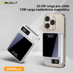 Power Bank Magnético Carga Rápida y Carga Inalámbrica
