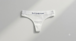 Tanga Blanca de Algodón Acanalado con Elástico Confort Soft Underwear