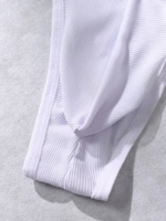 Tanga Blanca de Algodón Acanalado con Elástico Confort Soft Underwear - Imagen 4