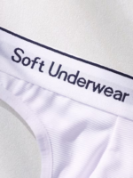 Tanga Blanca de Algodón Acanalado con Elástico Confort Soft Underwear - Imagen 2