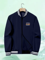 Chaqueta Bomber Universitaria Azul Marino con Estampado Orgullo Gay Sorry Girls Im Gay - Imagen 4
