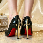 Zapatos de Tacón Alto con Tacón de Daga Metálica Diseño Exclusivo y Elegante para Mujer - Imagen 3