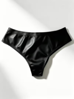 Slip Interior de Cuero Negro Brillante para Hombre - Imagen 2