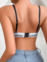 Top Brasier Negro con Elástico Deportivo "Lovelounge" - Imagen 2
