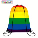 Mochila de Cordon Arcoíris del Orgullo LGBT Bolso Deportivo Impermeable para Festivales y Marchas