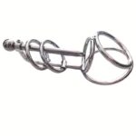 Dispositivo de Castidad Masculina Tipo Cobra en Acero Inoxidable con Sondaje Uretral y Anillos Múltiples - Imagen 2
