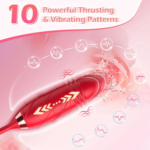 Vibrador Dual Recargable ANTON con Diseño de Rosa y Bala Estimulante Modo Clítoris y Punto G - Imagen 2