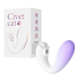Vibrador Dual Recargable Civet Cat con Succión y Vibración Diseño Ergonómico de Alta Precisión