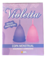 Copa Menstrual Violetta de Silicona Médica 100% Ultra Suave + Jabón Íntimo Incluido