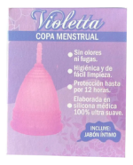 Copa Menstrual Violetta de Silicona Médica 100% Ultra Suave + Jabón Íntimo Incluido - Imagen 2