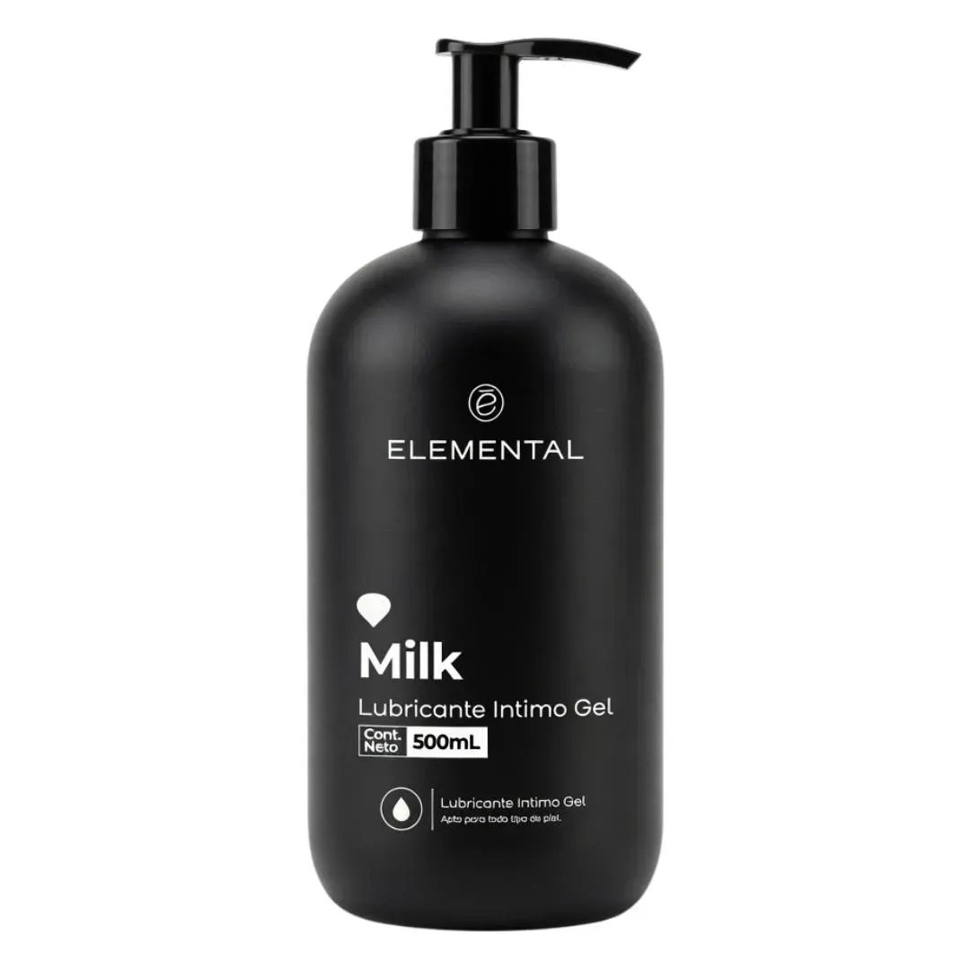 elementalmilk Lubricante Íntimo Gel Milk Elemental Base de Agua Sabor Crema de Whisky Efecto Realista 500 ml - Imagen 1