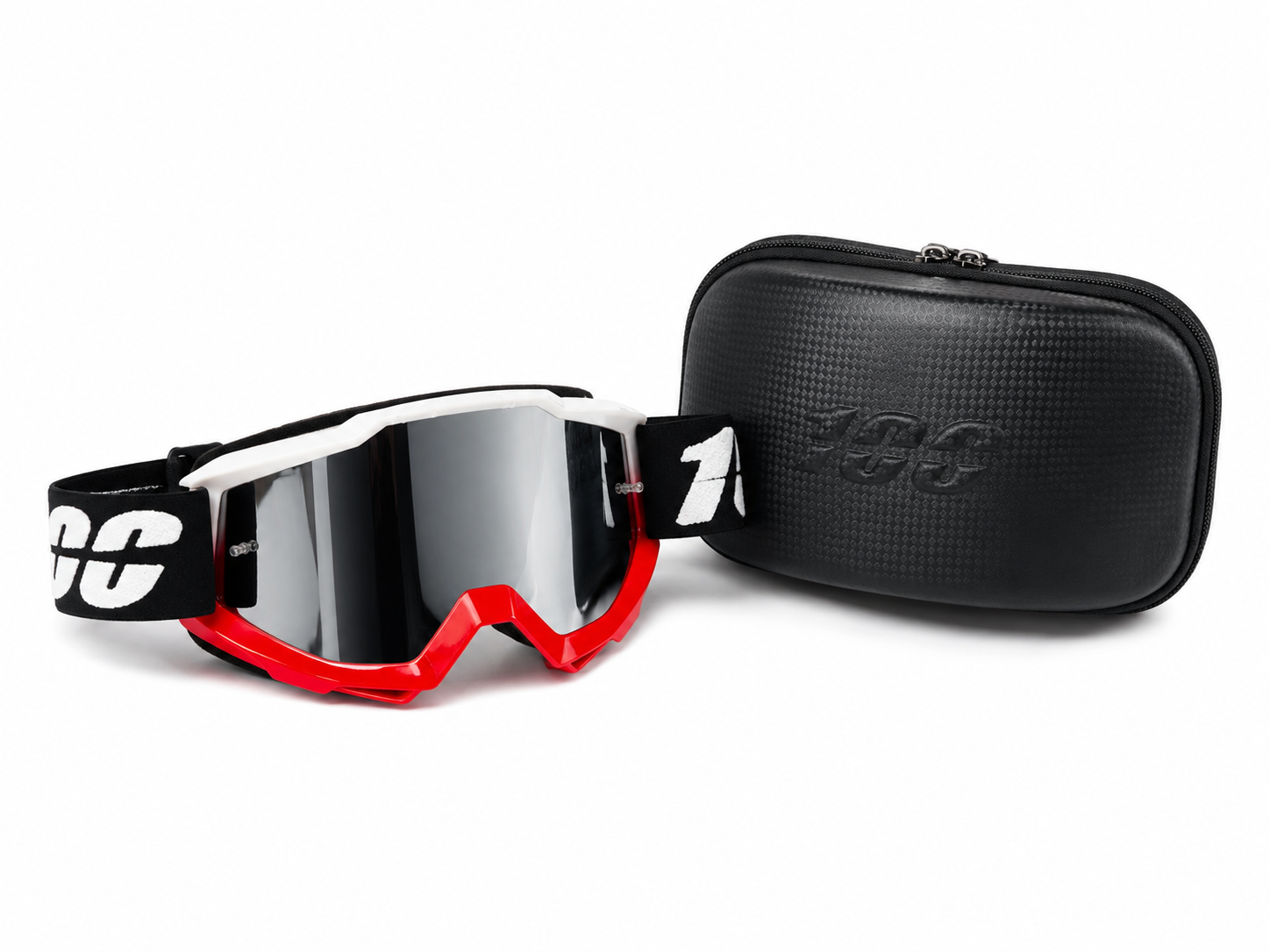 gafasmotocross Gafas Motocross 100% con Lente Espejado y Estuche Protector – Protección para Enduro, MX y Off Road - Imagen 1
