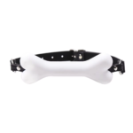 Mordaza en Forma de Hueso para Pet Play Accesorio de Cuero Sintetico y Silicona para Puppy Play