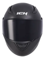 Casco Abatible para Moto ICH 3130 Solid Negro Mate Certificación DOT y Doble Visor