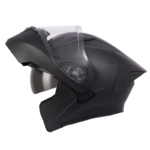 Casco Abatible para Moto ICH 3130 Solid Negro Mate Certificación DOT y Doble Visor - Imagen 2