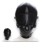 Máscara Capucha de Anulación en Lycra con Aberturas Accesorio para Roleplay y BDSM