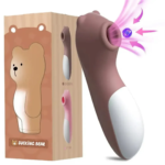Succinador de Clítoris Sucking Bear con Diseño de Oso y Ondas de Presión Recargable