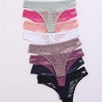 Pantis Hilo de Encaje Transparente con Patrón Animal Print XL