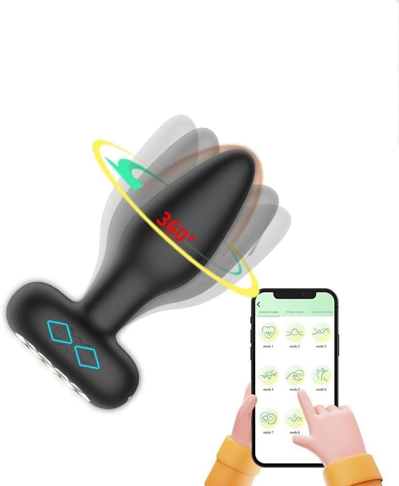 Rotativo Plug Anal Vibrador Y Giratorio 360° Control Por App - Imagen 1