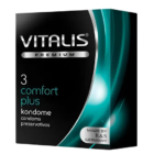 Condones Vitalis Premium Comfort Plus Caja x 3 Unidades