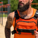 Chaleco Táctico Porta Accesorios Naranja Y Negro - Imagen 3