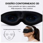 Máscara de Dormir 3D Negra Diseño Contorneado Cero Presión y Oscuridad Total - Imagen 3