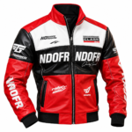 Chaqueta Racing Motociclista Roja, Negra Y Blanca