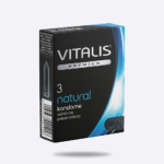 Condones Vitalis Premium Natural Caja de 3 Unidades