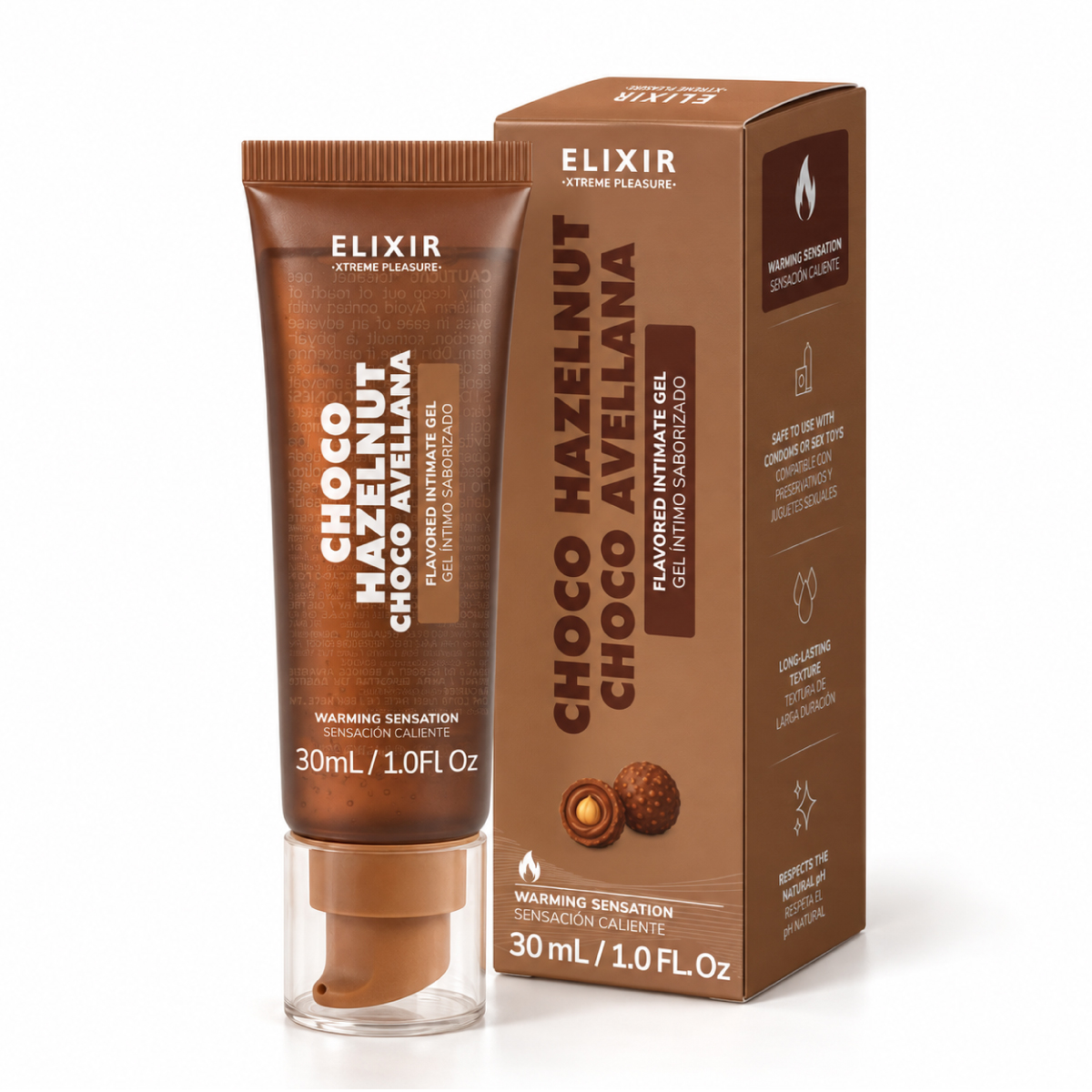 avellana Elixir Chocolate Avellana Gel Íntimo Saborizado 30 ml - Imagen 1